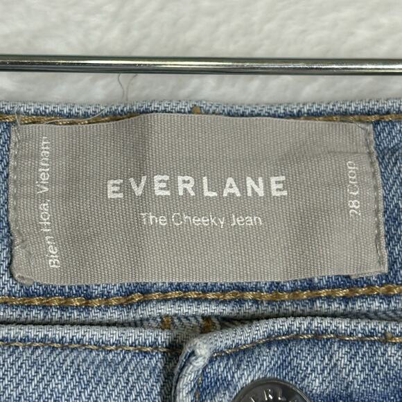 Everlane Women's Size 28 Regular Curvy Cheeky Ankle Jean Light Blue Denim Wash - Picture 5 of 9